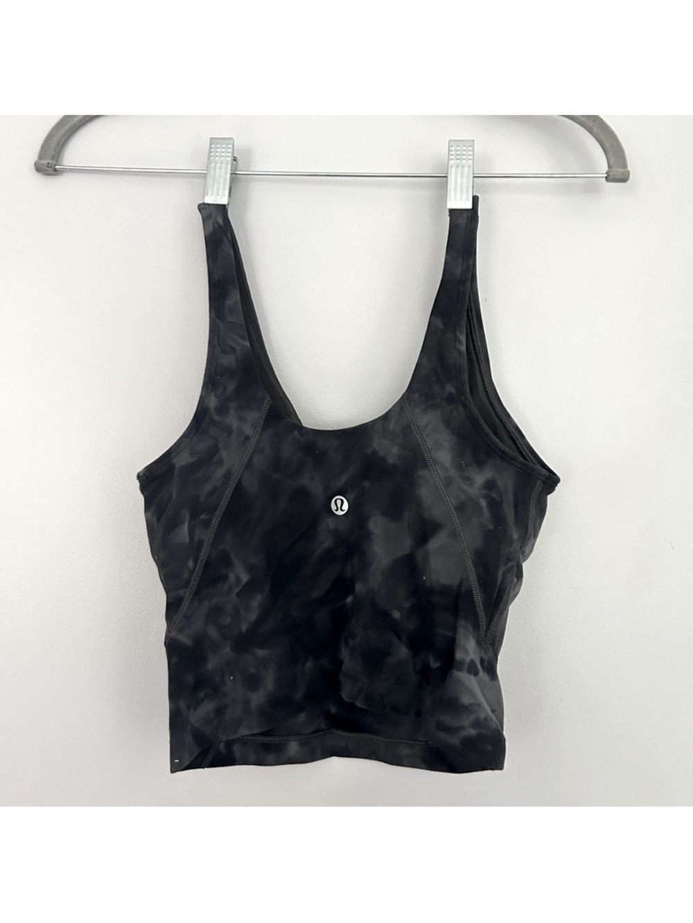 lululemon athletica Black Tie-Dye Scoop Neck Tank